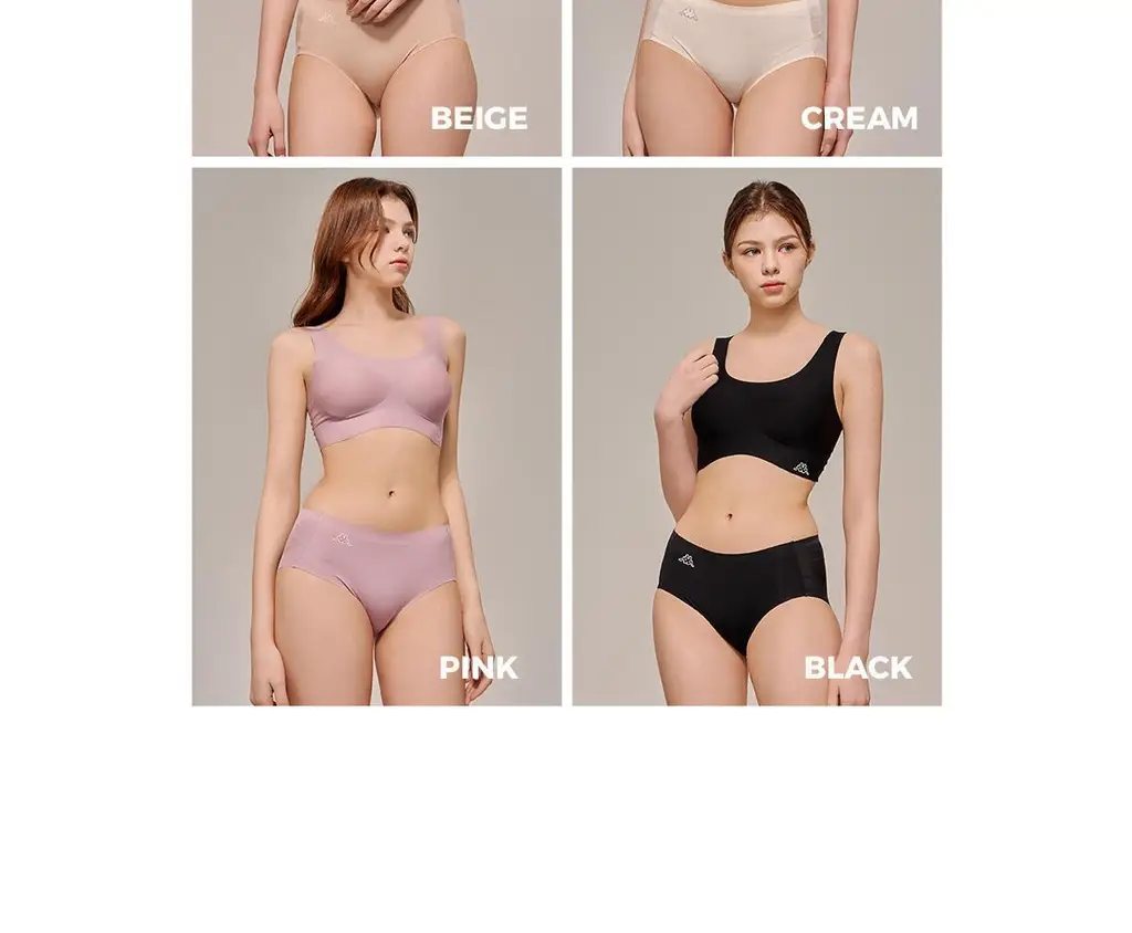 [카파] 여성 심리스 퓨징 데일리 브라 팬티 세트 택일 상세페이지 4